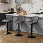 Bar Stools Swivel Counter Height Barstools with Back (Set of 2)