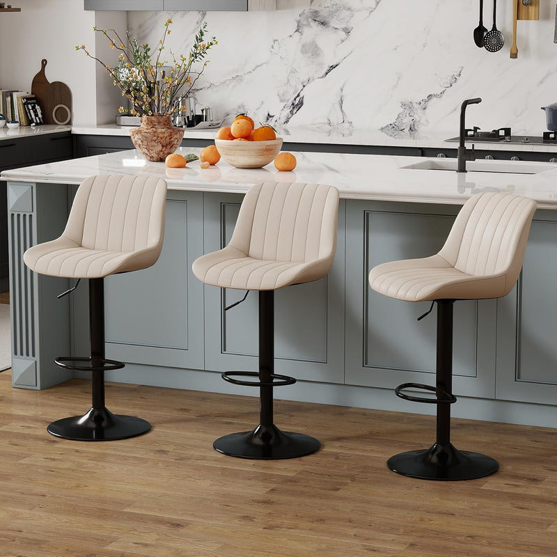 Bar Stools Swivel Counter Height Barstools with Back (Set of 4)