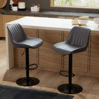 Bar Stools Swivel Counter Height Barstools with Back (Set of 2)