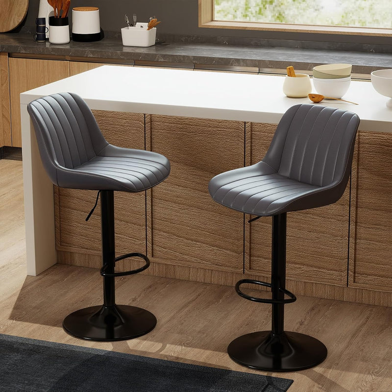 Bar Stools Swivel Counter Height Barstools with Back (Set of 4)