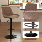 Bar Stools Swivel Counter Height Barstools with Back (Set of 2)