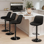 Bar Stools Swivel Counter Height Barstools with Back (Set of 2)