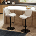 Bar Stools Swivel Counter Height Barstools with Back (Set of 2)