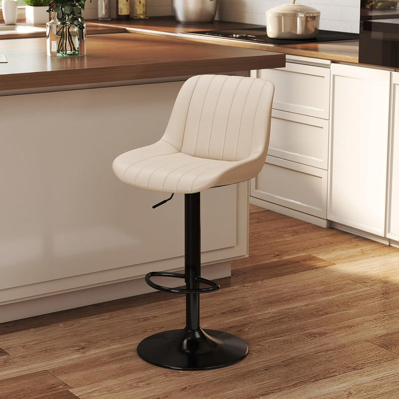 Bar Stools Swivel Counter Height Barstools with Back (Set of 4)