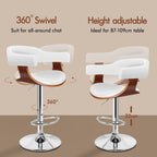 Bar Stools Thick Padded Barstools Wooden Kitchen Chair (Set of 2)