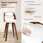 Bar Stools Thick Padded Barstools Wooden Kitchen Chair (Set of 2)