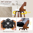 Bar Stools Thick Padded Barstools Wooden Kitchen Chair (Set of 2)