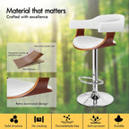 Bar Stools Thick Padded Barstools Wooden Kitchen Chair (Set of 2)