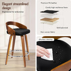 Bar Stools Thick Padded Barstools Wooden Kitchen Chair (Set of 2)