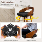 Bar Stools Thick Padded Barstools Wooden Kitchen Chair (Set of 2)