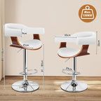 Bar Stools Thick Padded Barstools Wooden Kitchen Chair (Set of 2)