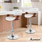 Bar Stools Thick Padded Barstools Wooden Kitchen Chair (Set of 2)