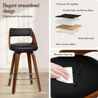 Bar Stools Thick Padded Barstools Wooden Kitchen Chair (Set of 2)