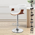 Bar Stools Thick Padded Barstools Wooden Kitchen Chair (Set of 2)