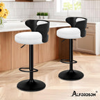 Bar Stools Thick Padded Barstools Wooden Kitchen Chair (Set of 2)