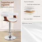 Bar Stools Thick Padded Barstools Wooden Kitchen Chair (Set of 2)