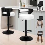 Bar Stools Thick Padded Barstools Wooden Kitchen Chair (Set of 2)