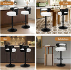 Bar Stools Thick Padded Barstools Wooden Kitchen Chair (Set of 2)