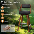 Bar Stools Thick Padded Barstools Wooden Kitchen Chair (Set of 2)