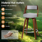 Bar Stools Thick Padded Barstools Wooden Kitchen Chair (Set of 2)