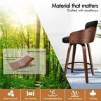 Bar Stools Thick Padded Barstools Wooden Kitchen Chair (Set of 2)