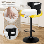 Bar Stools Thick Padded Barstools Wooden Kitchen Chair (Set of 2)