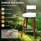 Bar Stools Thick Padded Barstools Wooden Kitchen Chair (Set of 2)