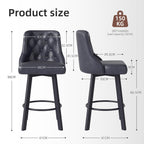 Bar Stools Waterproof PU Leather (Set of 2)
