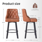 Bar Stools Waterproof PU Leather (Set of 2)