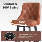 Bar Stools Waterproof PU Leather (Set of 2)