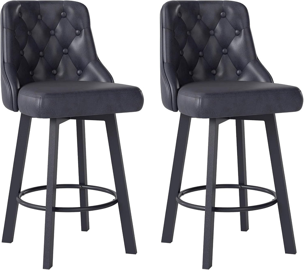 Bar Stools Waterproof PU Leather (Set of 2)