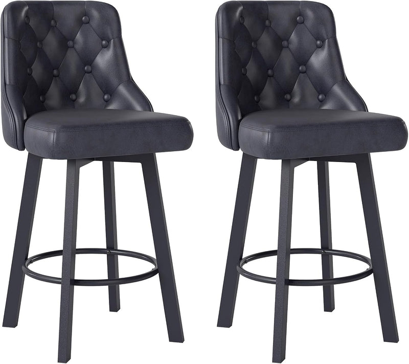Bar Stools Waterproof PU Leather (Set of 2)