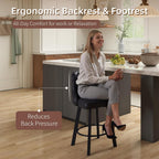 Bar Stools Waterproof PU Leather (Set of 2)