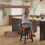 Bar Stools Waterproof PU Leather (Set of 2)