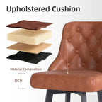 Bar Stools Waterproof PU Leather (Set of 2)