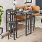 Bar Table and Chair Set Expandable Dining