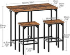 Bar Table with 2 Stools 100CM Folding