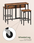 Bar Table with 2 Stools 100CM Folding