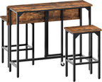 Bar Table with 2 Stools 100CM Folding