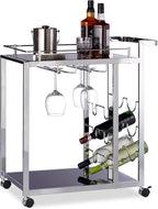 Baron Glass Serving Trolley Design Wine Rack