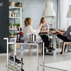 Baron Glass Serving Trolley Design Wine Rack
