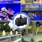 Barst Submersible Pump with Filter 1100L H 1.83m