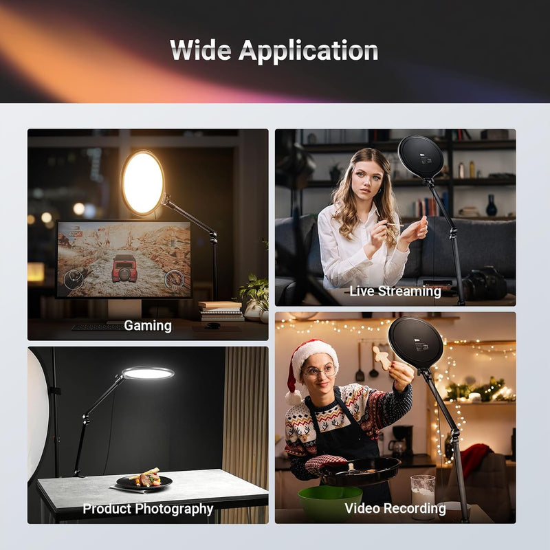 Basics 10.5" Streaming Key Lighting -6500K 15W Full Screen (2 Pack)