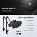 Basics 10.5" Streaming Key Lighting -6500K 15W Full (2 Pack)