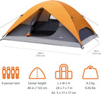 Basics Dome Camping Tent with Rainfly and Carry