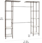 Basics Expandable Wardrobe and Closet Organiser Rail
