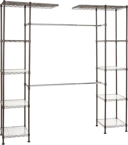 Basics Expandable Wardrobe and Closet Organiser Rail