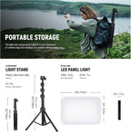 Basics LED Video Light Panel Lighting Kit Bi (3 Pack)