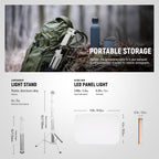 Basics LED Video Light Panel Lighting Kit Bi (3 Pack)