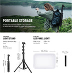 Basics LED Video Light Panel Lighting Kit Bi (3 Pack)